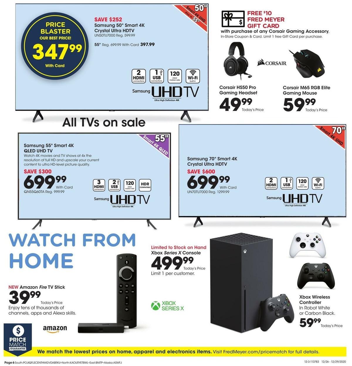 Fred Meyer General Merchandise Weekly Ad from December 26
