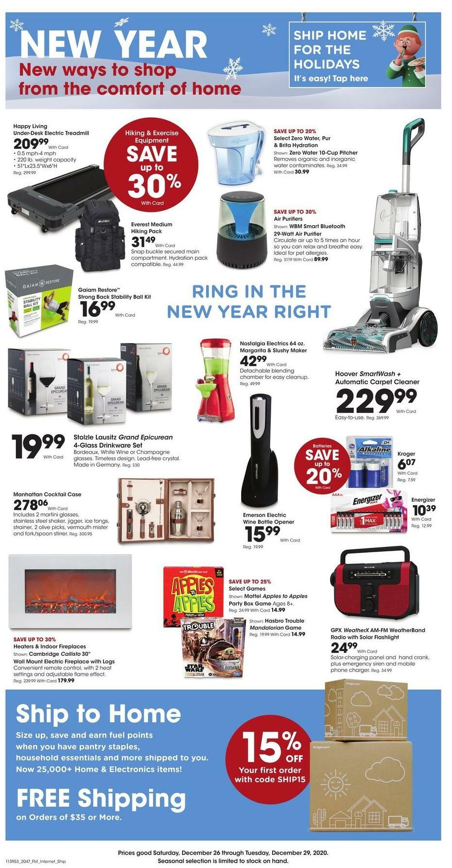 Fred Meyer Ship to Home Weekly Ad from December 26
