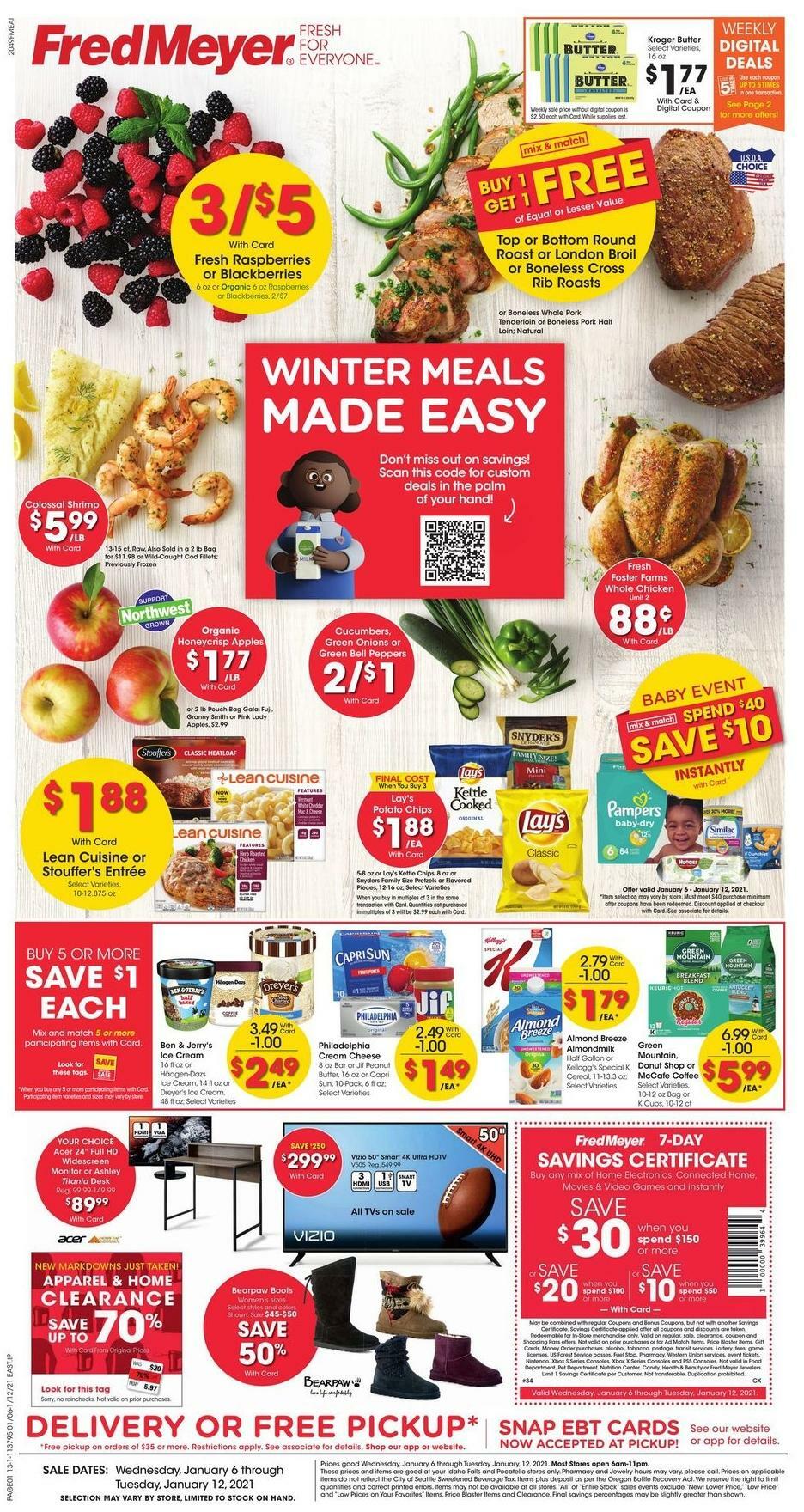 Fred Meyer Weekly Ad from January 6