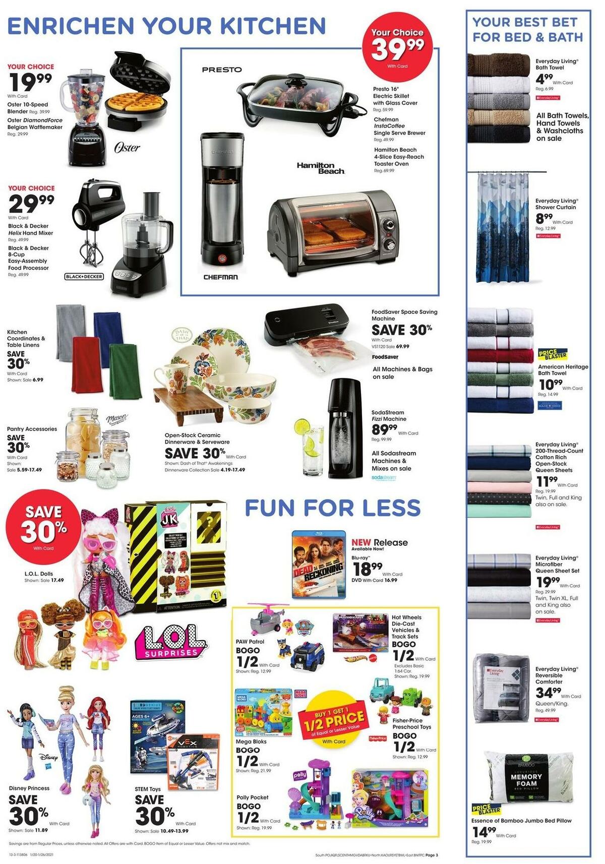 Fred Meyer General Merchandise Weekly Ad from January 20