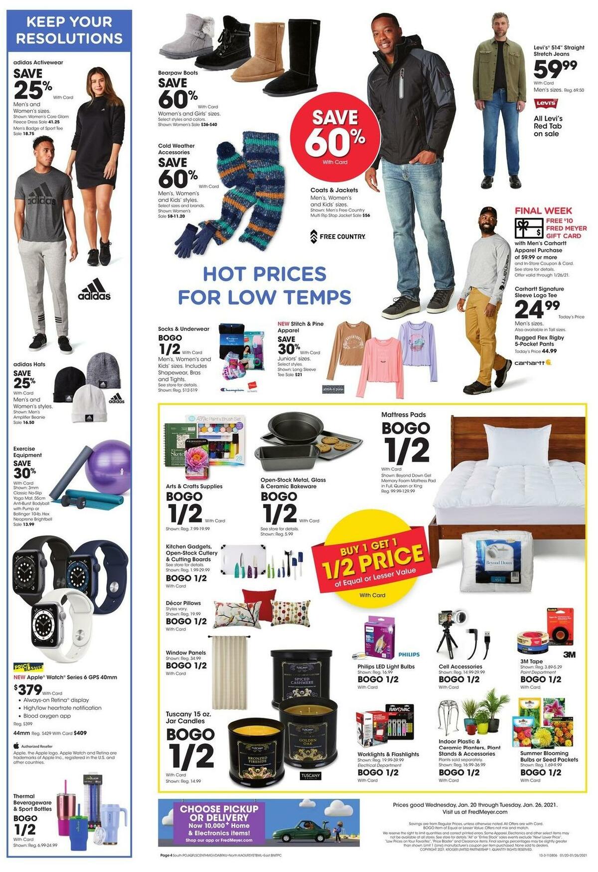 Fred Meyer General Merchandise Weekly Ad from January 20