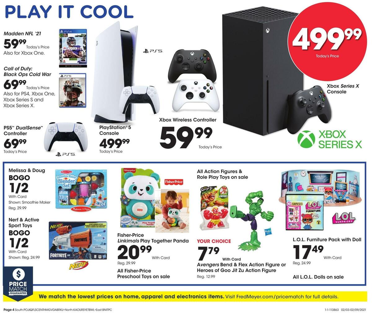 Fred Meyer General Merchandise Weekly Ad from February 3