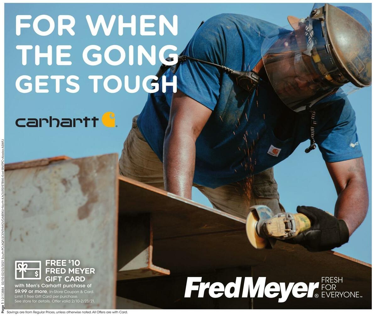 Fred Meyer Carhartt Apparel Weekly Ad from February 10