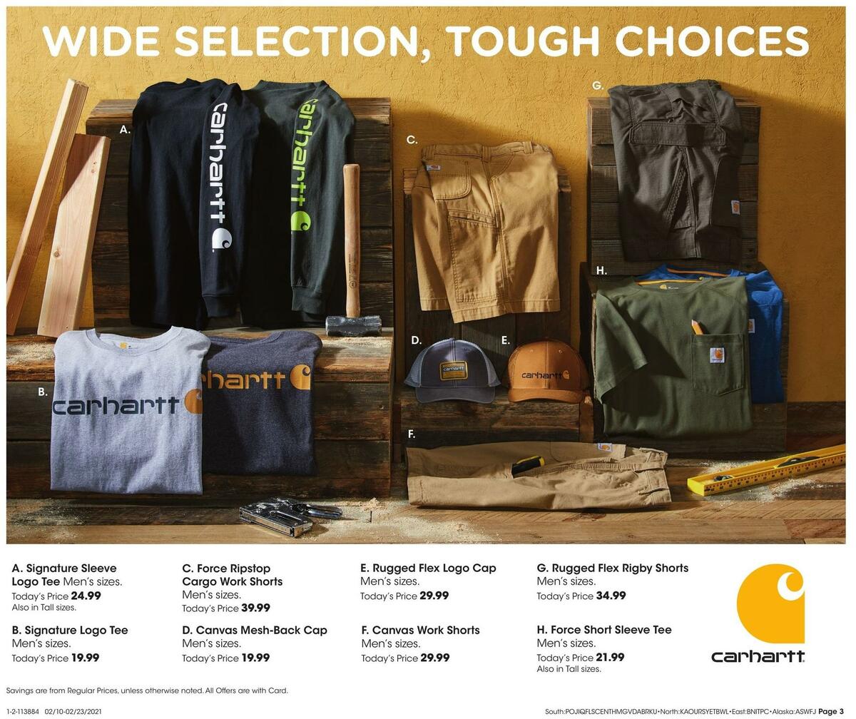Fred Meyer Carhartt Apparel Weekly Ad from February 10