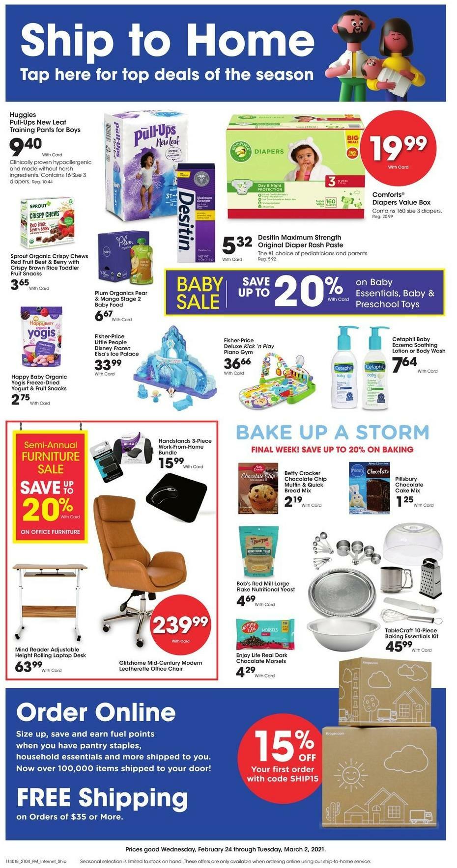 Fred Meyer Ship to Home Weekly Ad from February 24