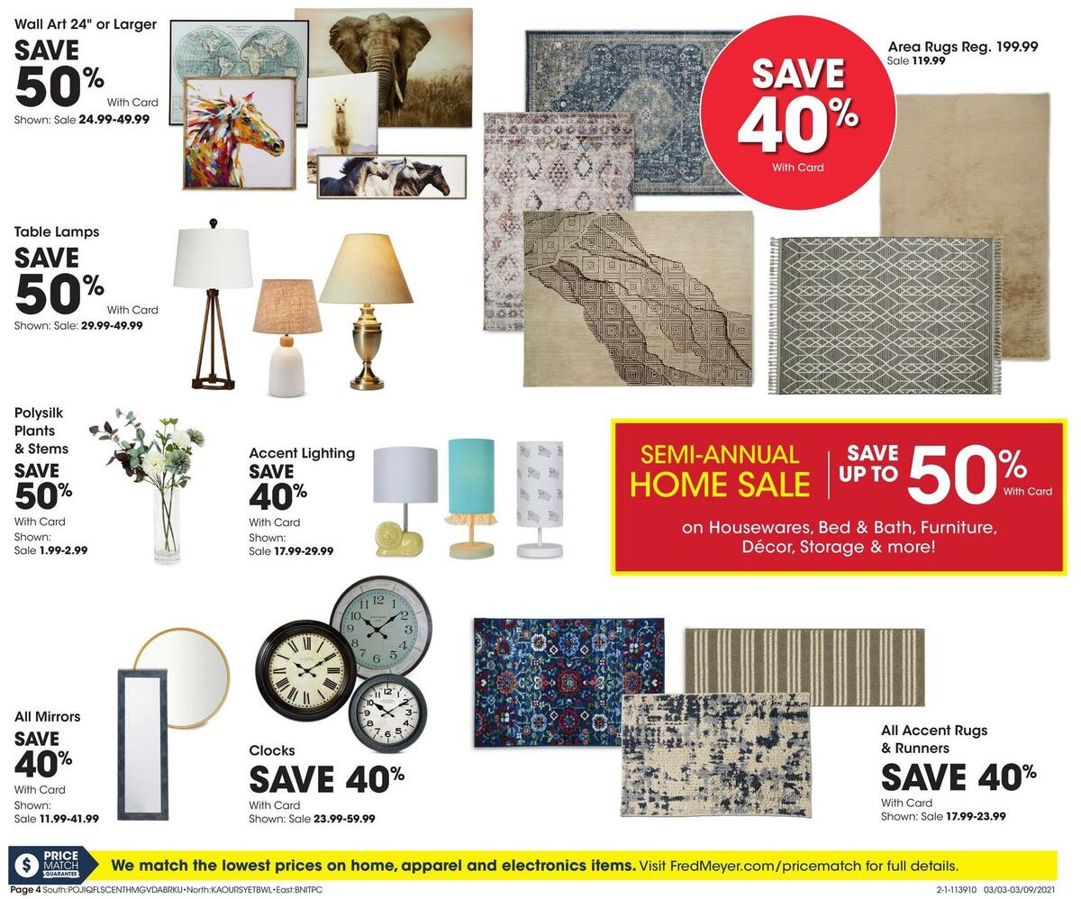 Fred Meyer General Merchandise Weekly Ad from March 3