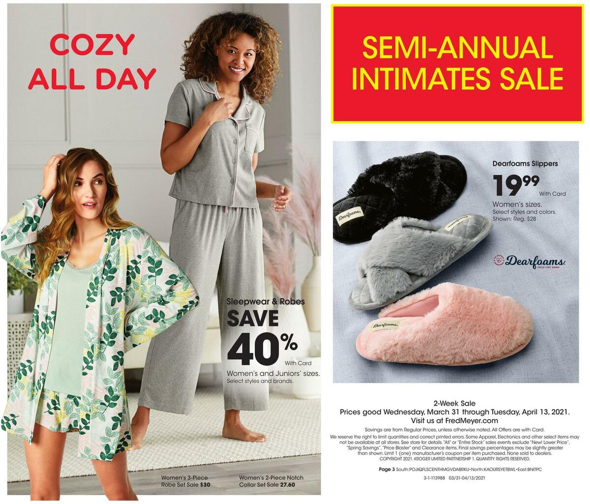 Fred Meyer Intimates Sale Weekly Ad from March 31