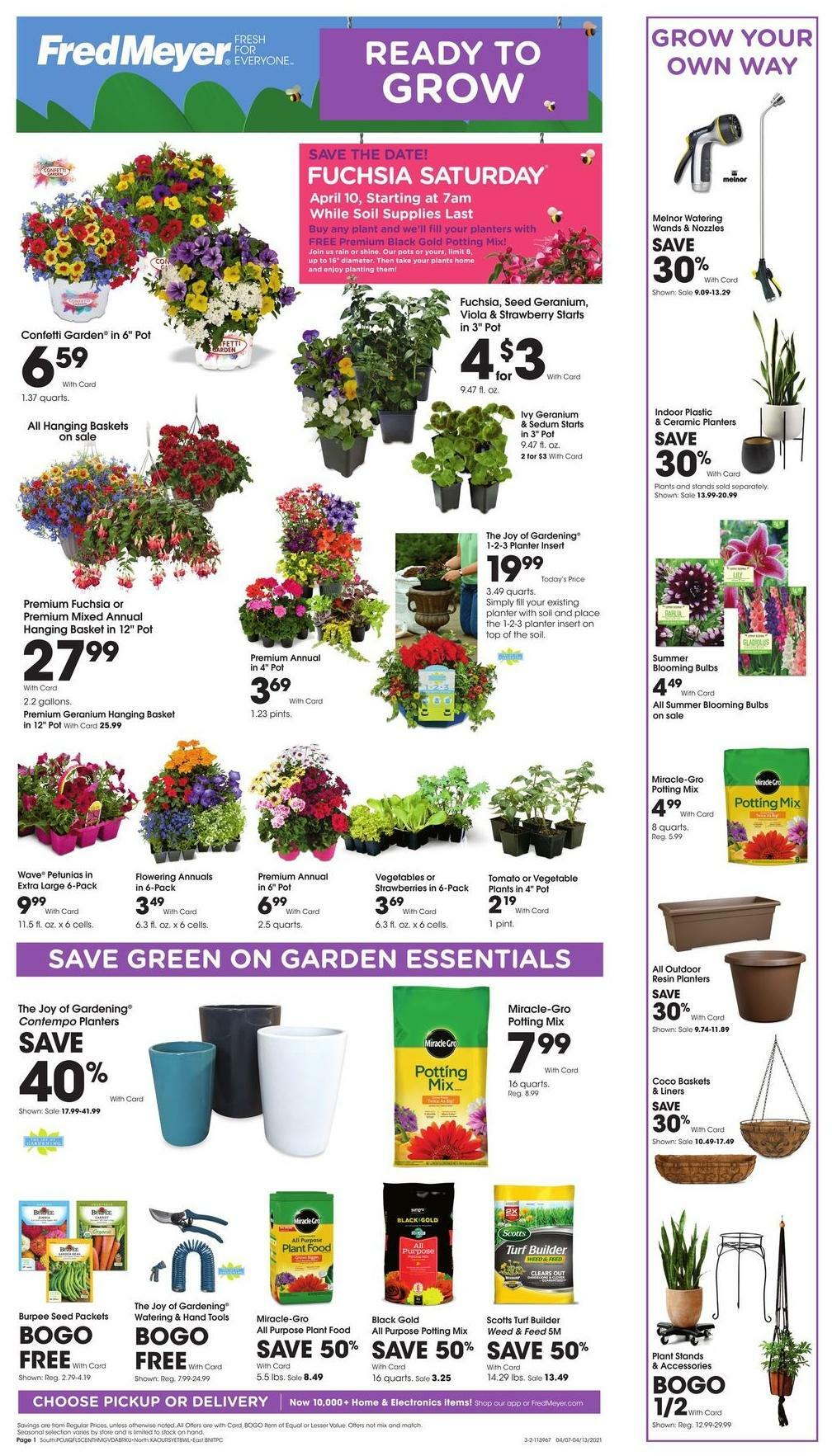Fred Meyer Garden Weekly Ad from April 7