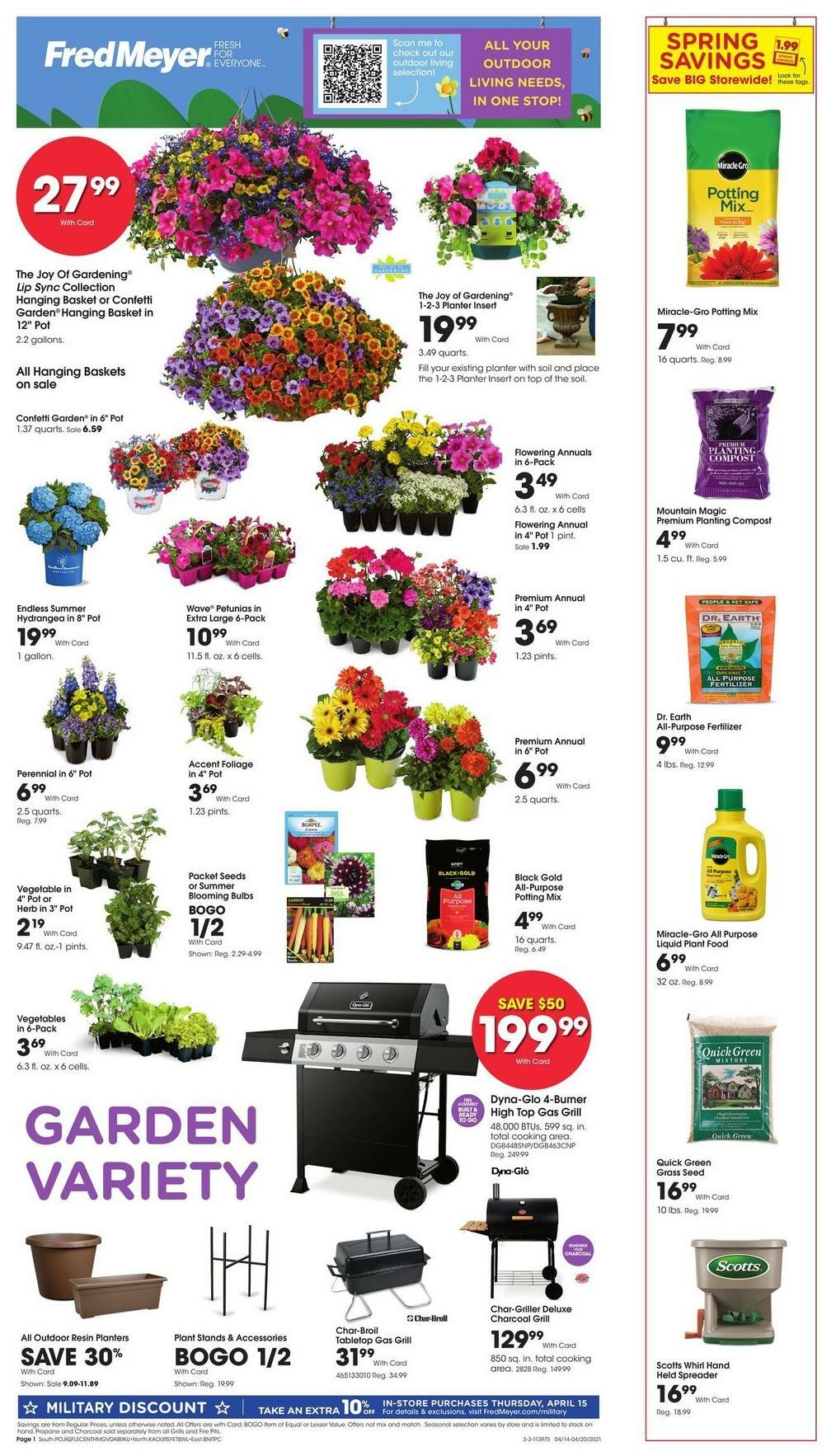 Fred Meyer Garden Weekly Ad from April 14