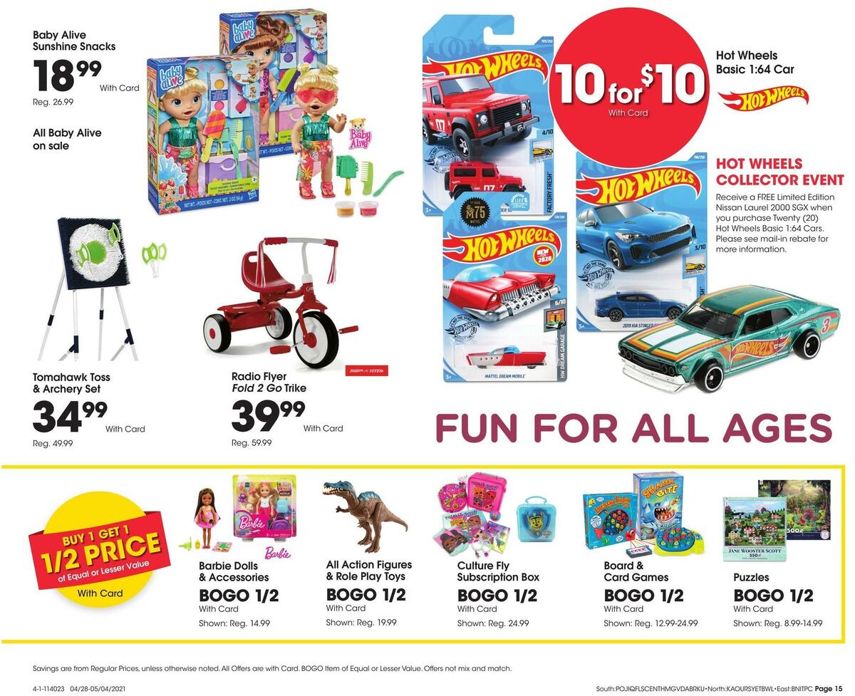 Fred Meyer General Merchandise Weekly Ad from April 28