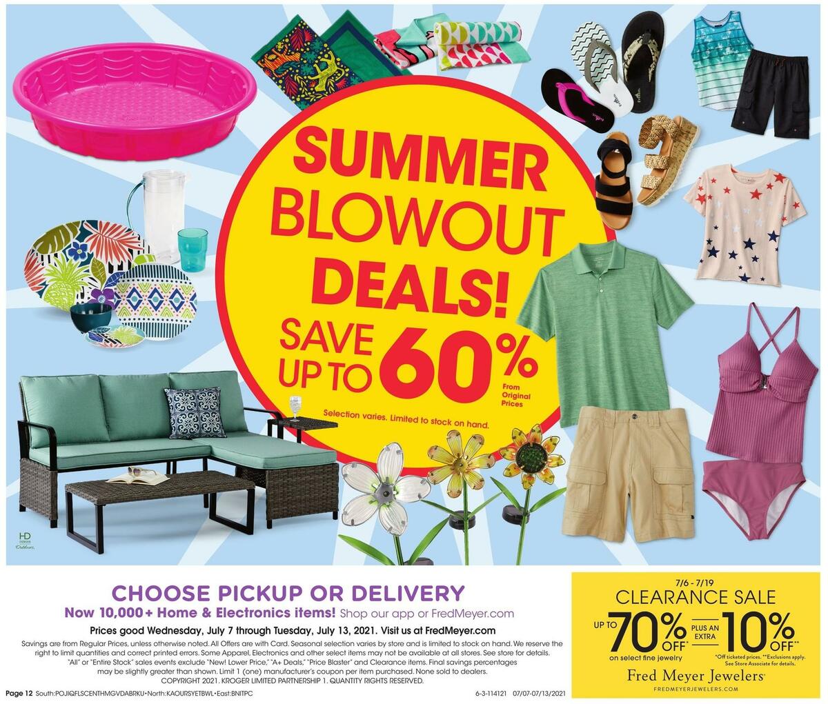 Fred Meyer General Merchandise Weekly Ad from July 7