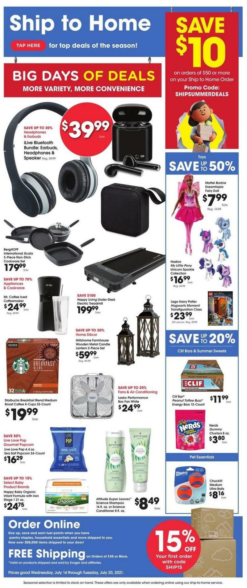 Fred Meyer Ship to Home Weekly Ad from July 14
