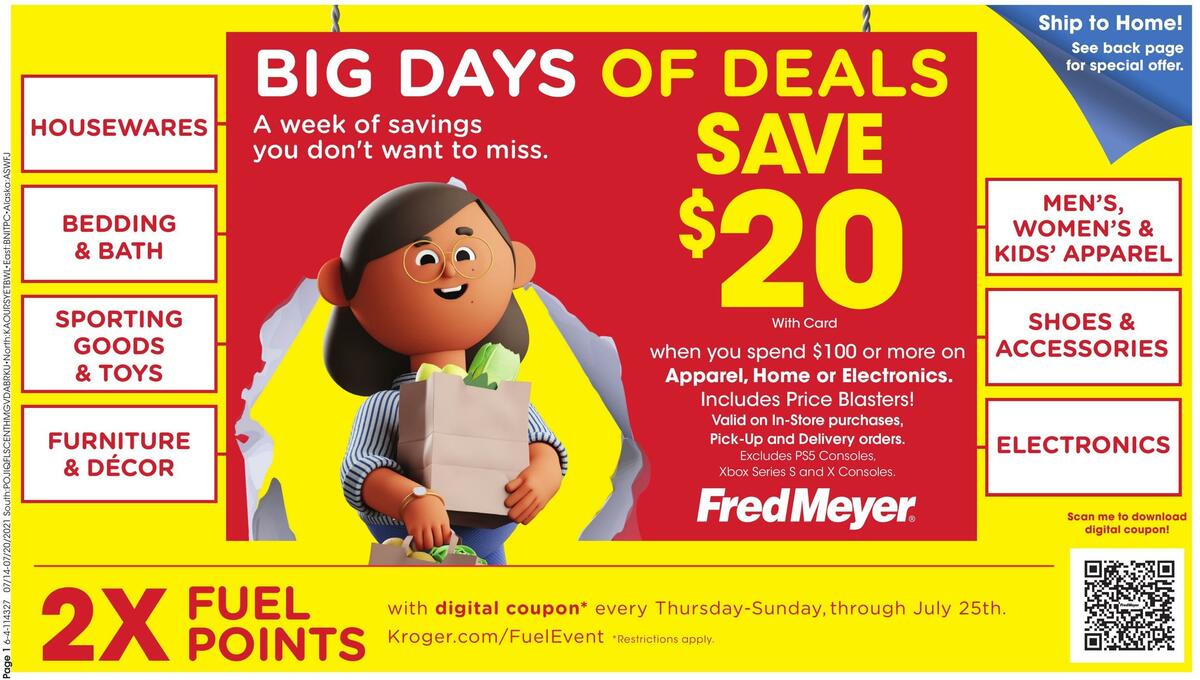 Fred Meyer Big Days of Deals Weekly Ad from July 14