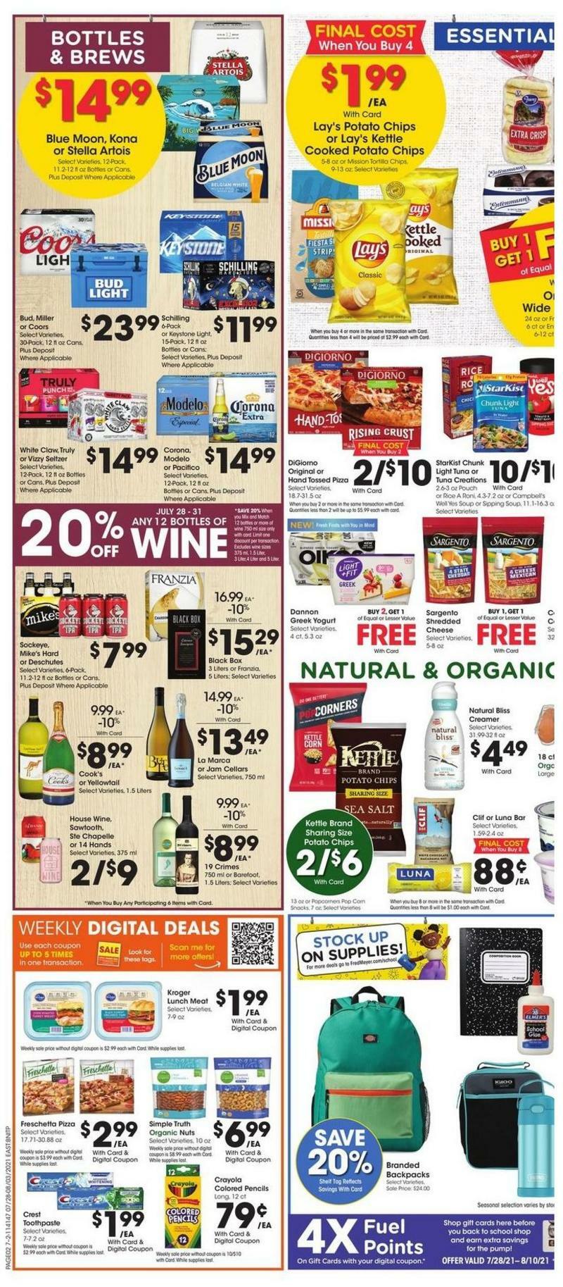 Fred Meyer Weekly Ad from July 28