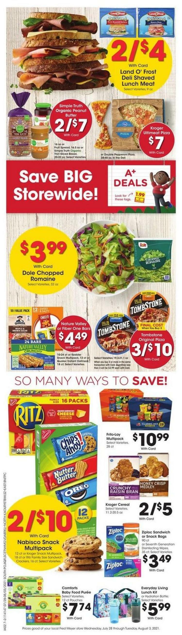 Fred Meyer Weekly Ad from July 28