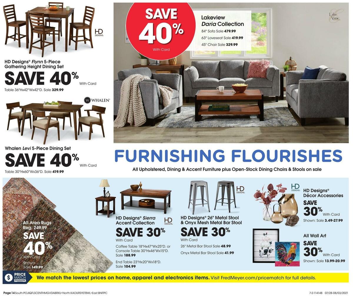 Fred Meyer General Merchandise Weekly Ad from July 28