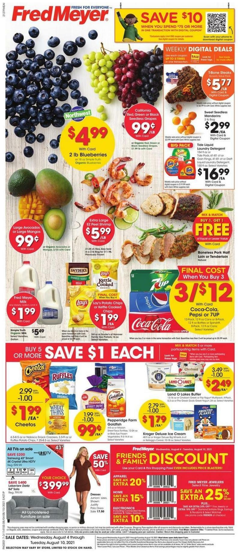 Fred Meyer Weekly Ad from August 4