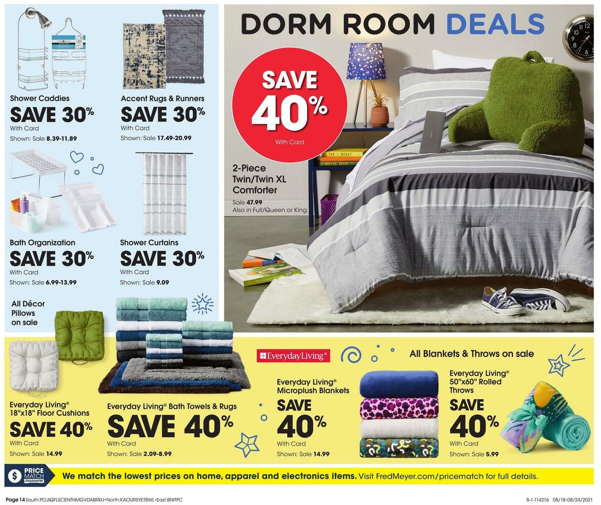 Fred Meyer General Merchandise Weekly Ad from August 18