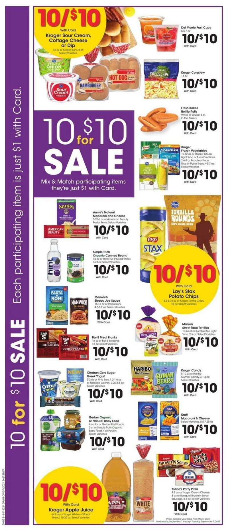 Fred Meyer Weekly Ad from September 1