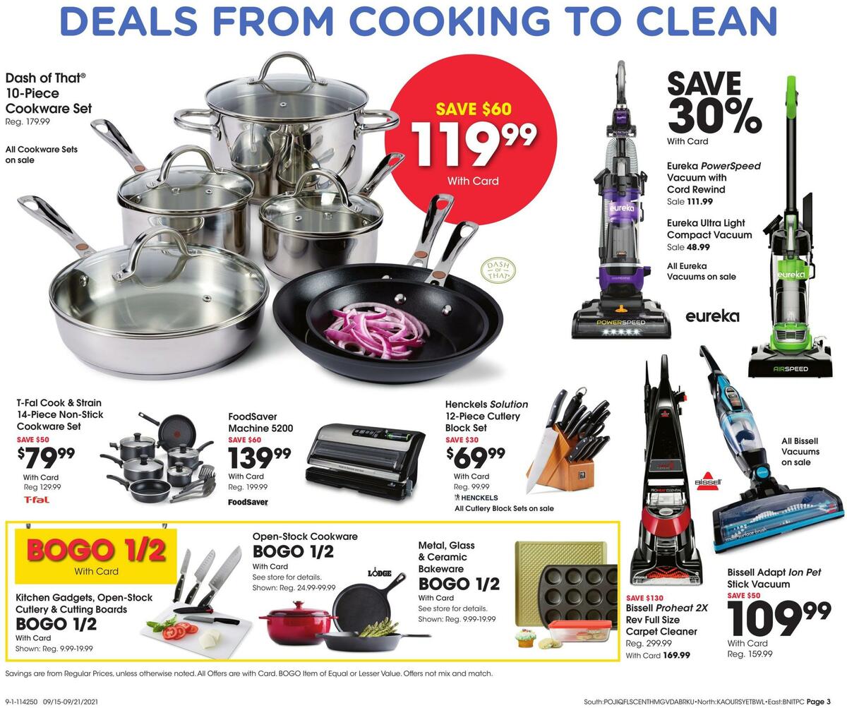 Fred Meyer General Merchandise Weekly Ad from September 15