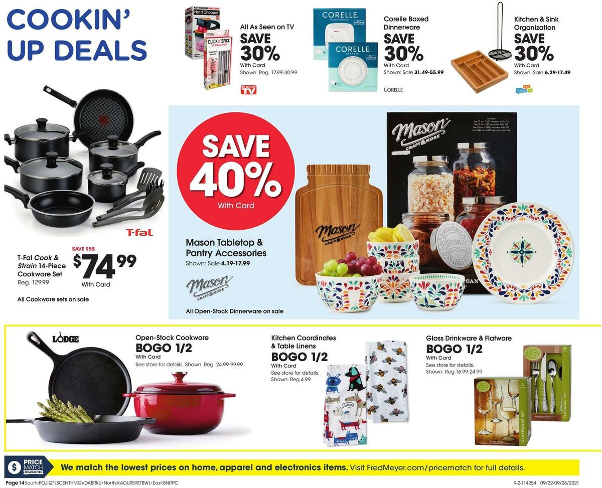 Fred Meyer General Merchandise Weekly Ad from September 22
