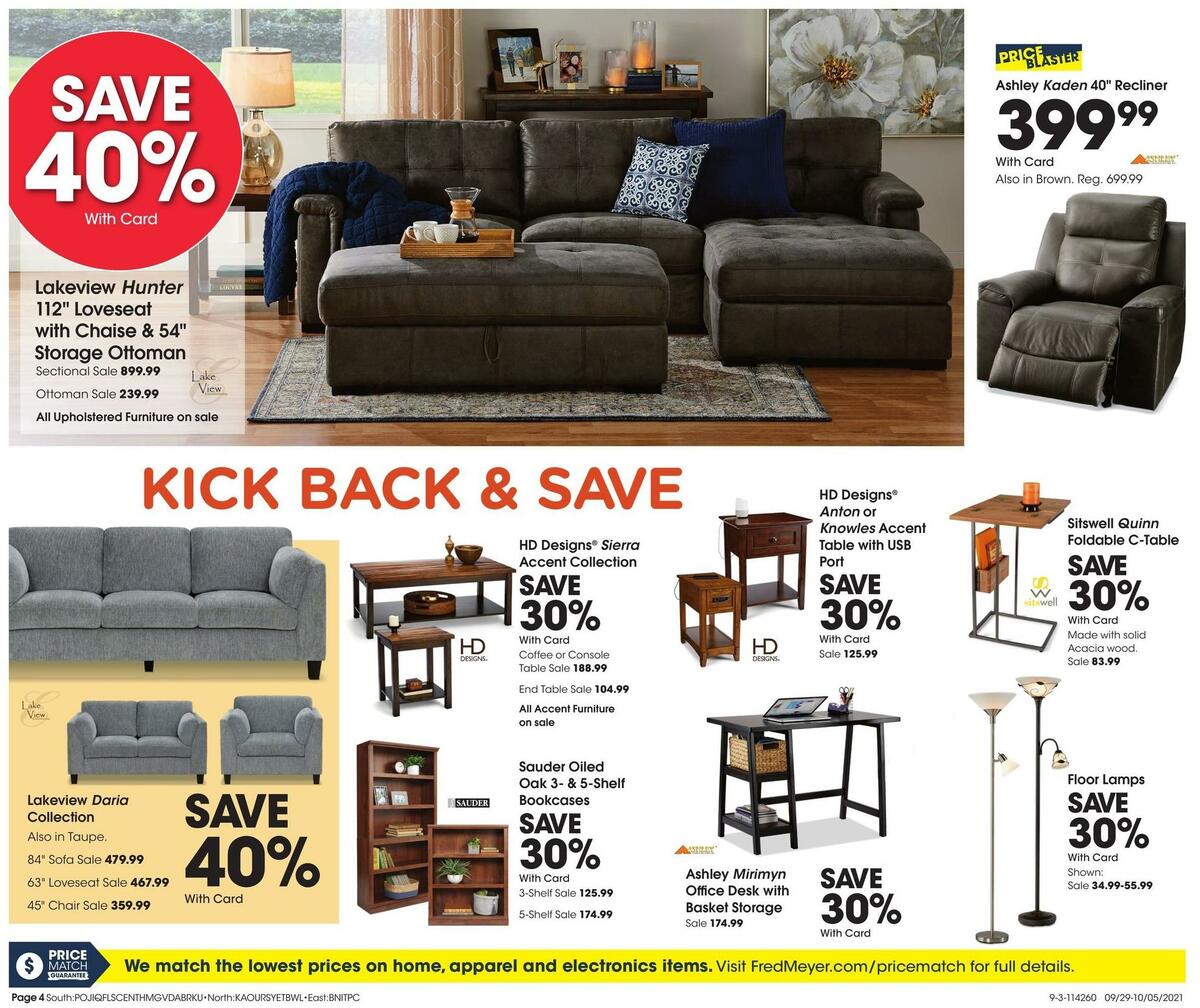 Fred Meyer General Merchandise Weekly Ad from September 29