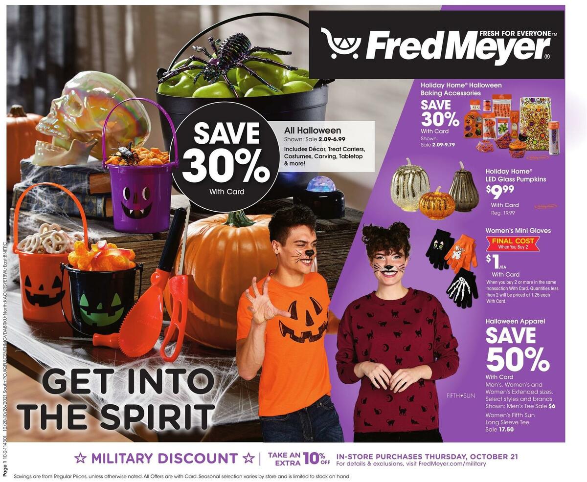 Fred Meyer General Merchandise Weekly Ad from October 20