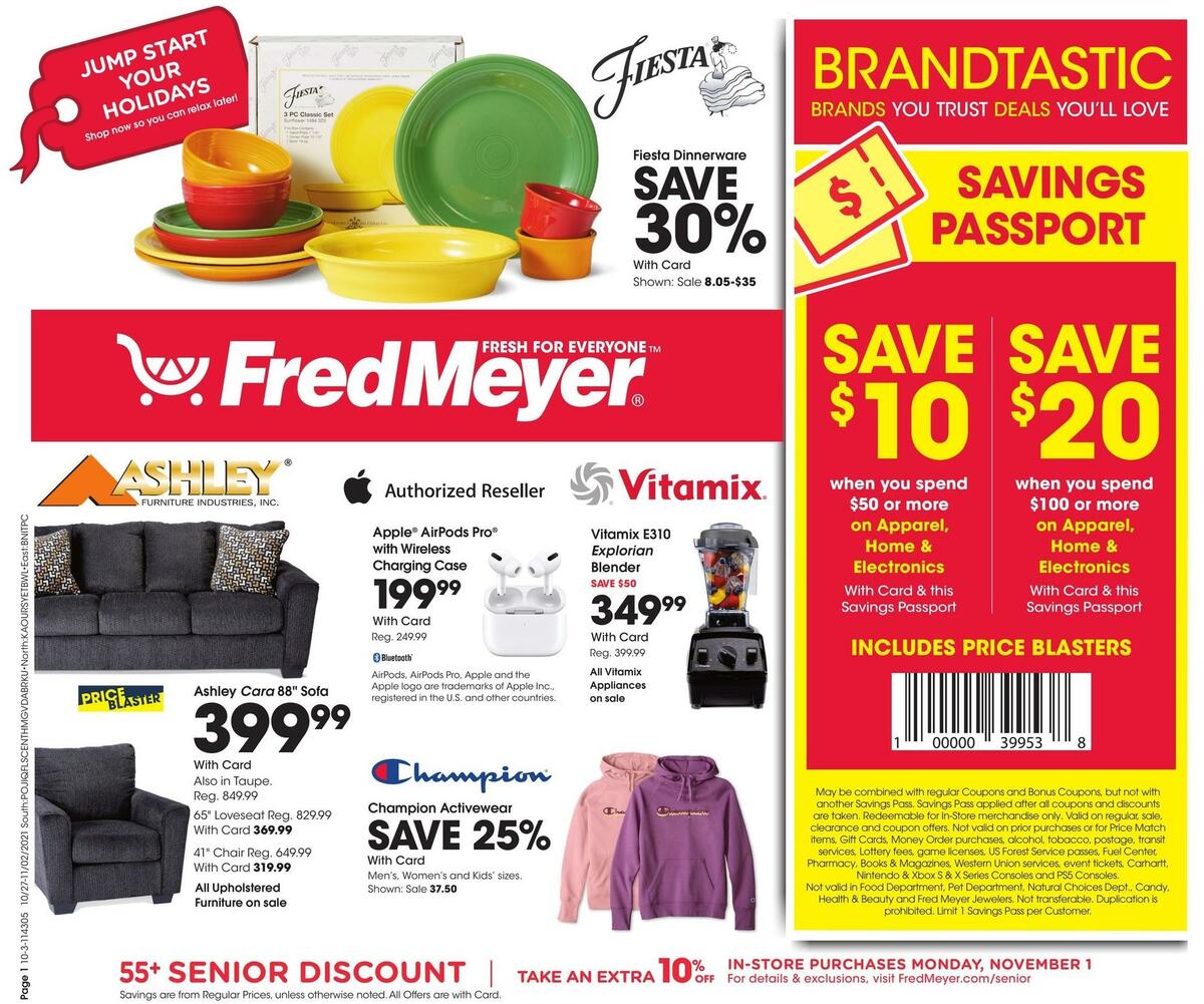 Fred Meyer General Merchandise Weekly Ad from October 27