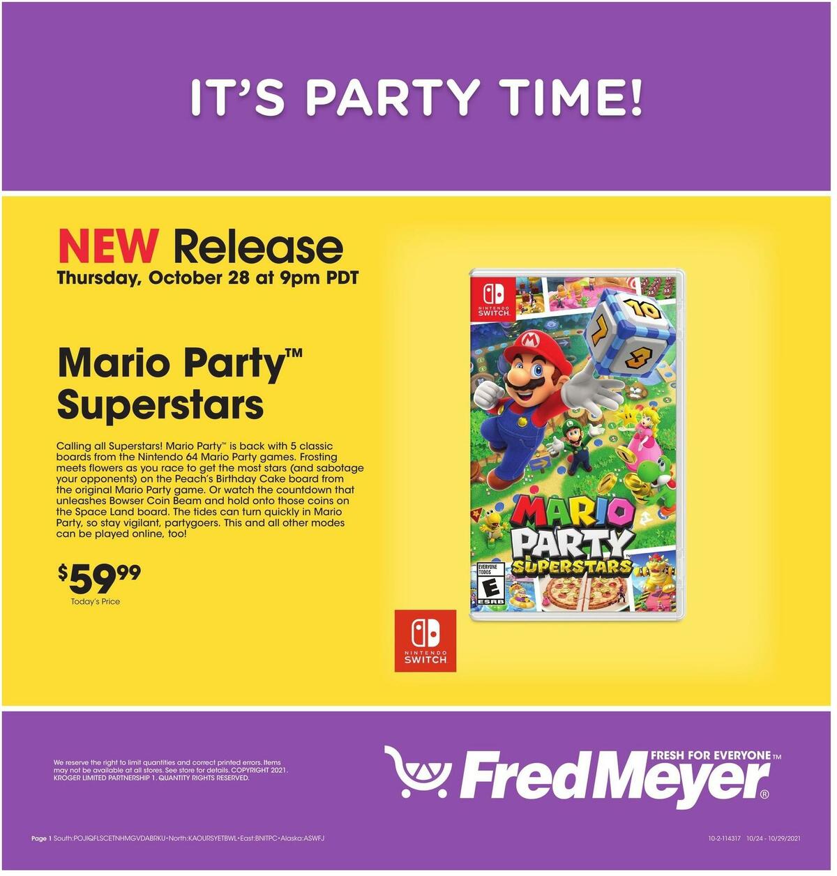 Fred Meyer New Release Weekly Ad from October 26
