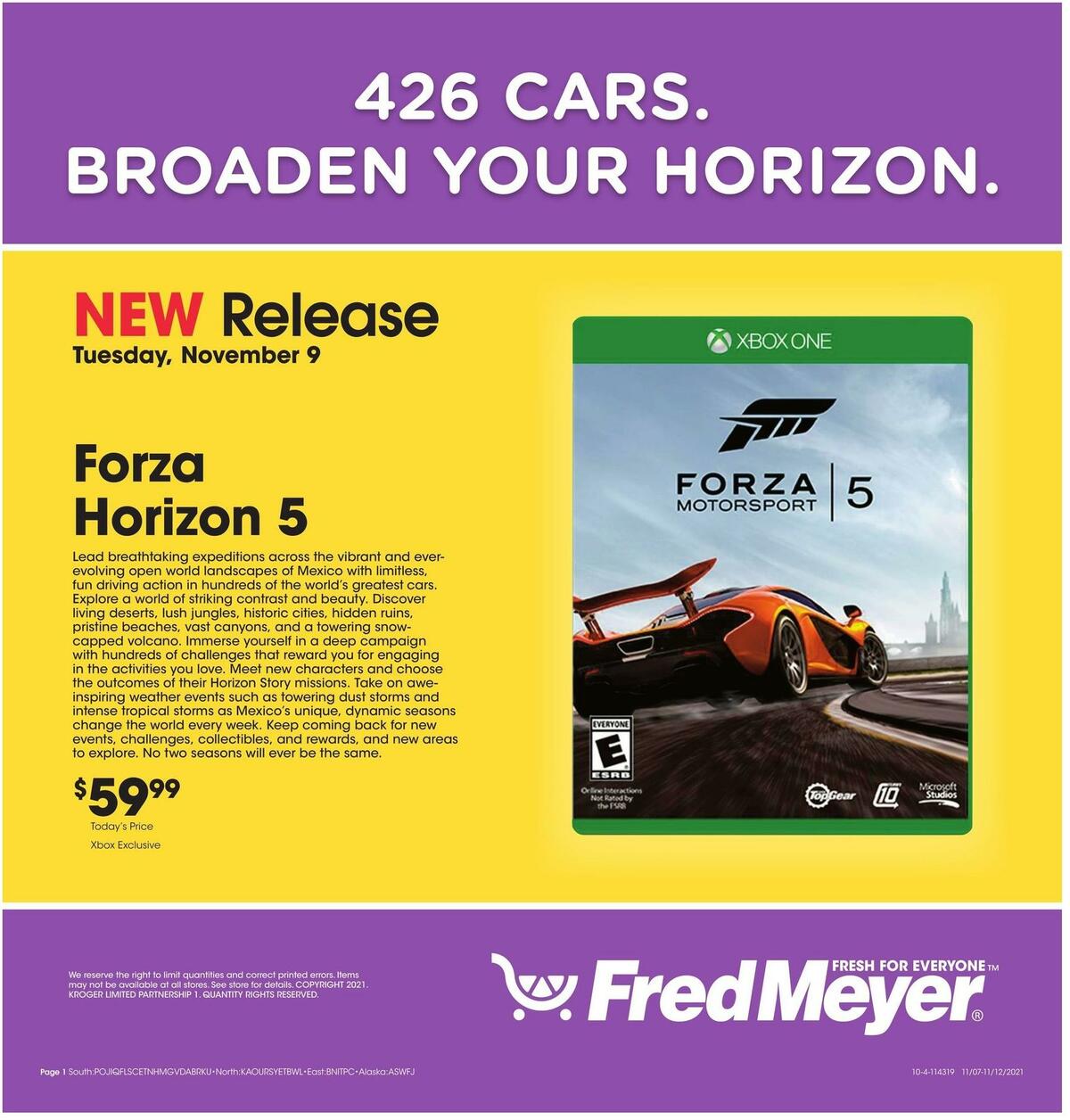 Fred Meyer New Release Weekly Ad from November 9
