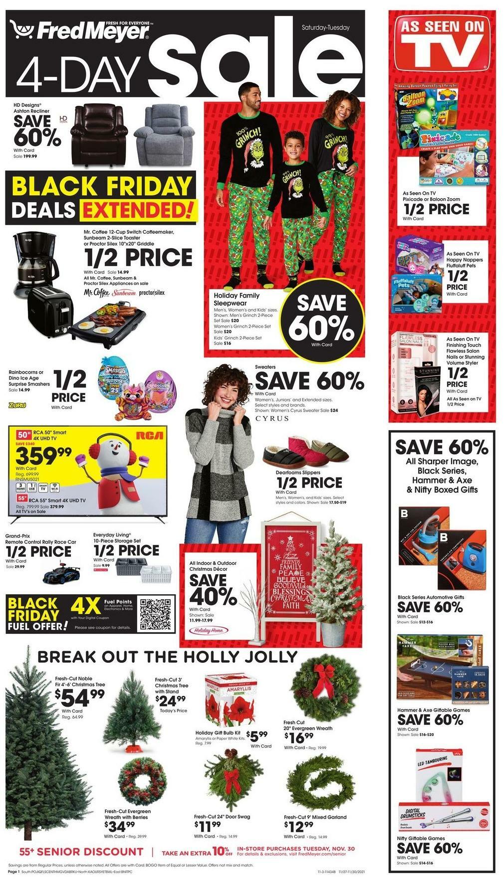 Fred Meyer Black Friday Extended Sale Weekly Ad from November 27
