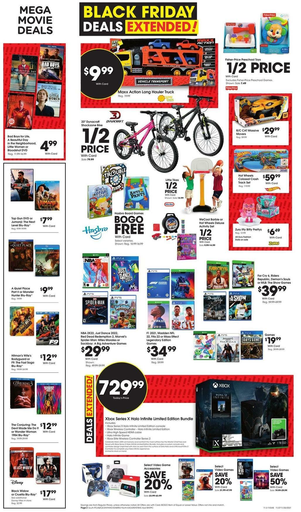 Fred Meyer Black Friday Extended Sale Weekly Ad from November 27