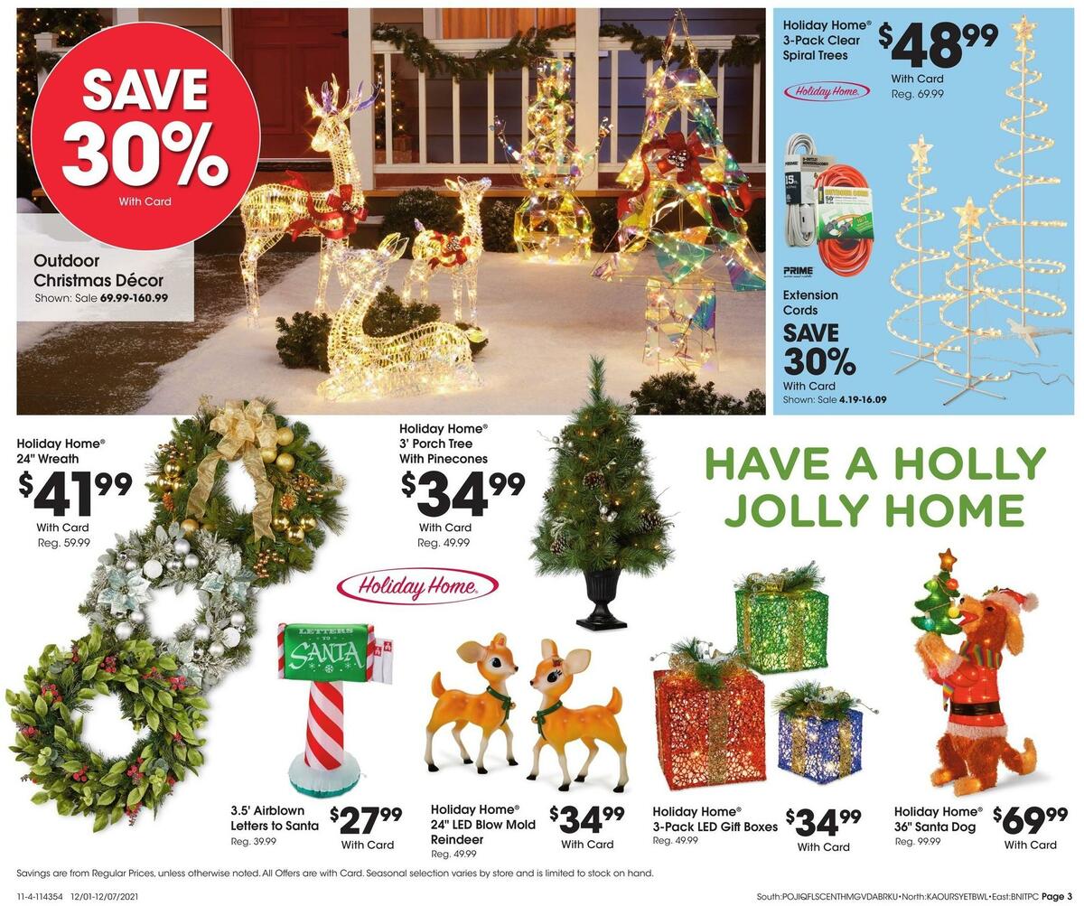 Fred Meyer General Merchandise Weekly Ad from December 1