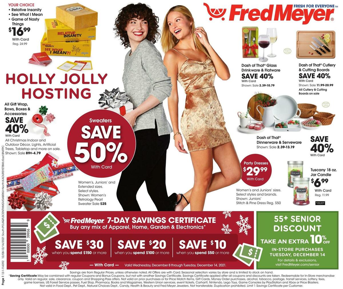 Fred Meyer General Merchandise Weekly Ad from December 8