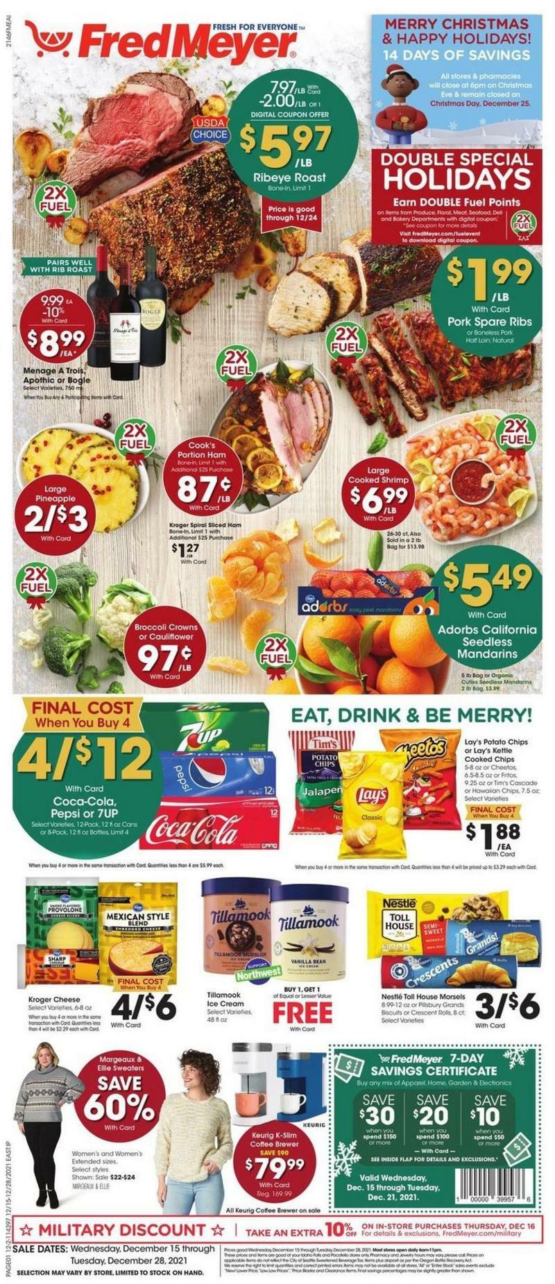 Fred Meyer Weekly Ad from December 15