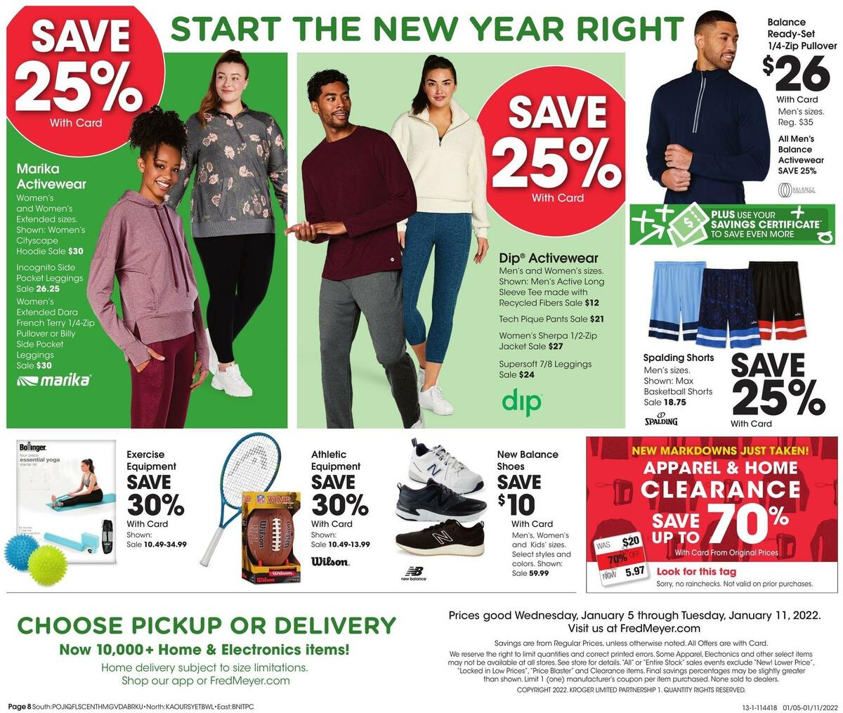 Fred Meyer General Merchandise Weekly Ad from January 5