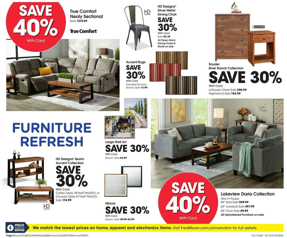 Fred Meyer General Merchandise Weekly Ad from January 12