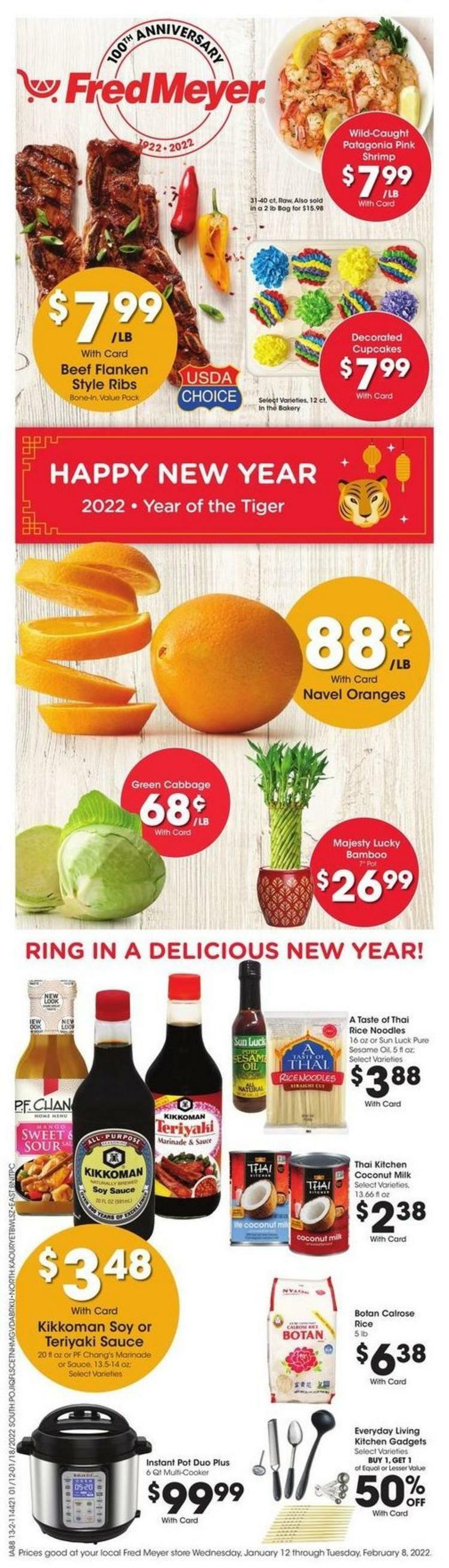 Fred Meyer Lunar New Year Weekly Ad from January 12