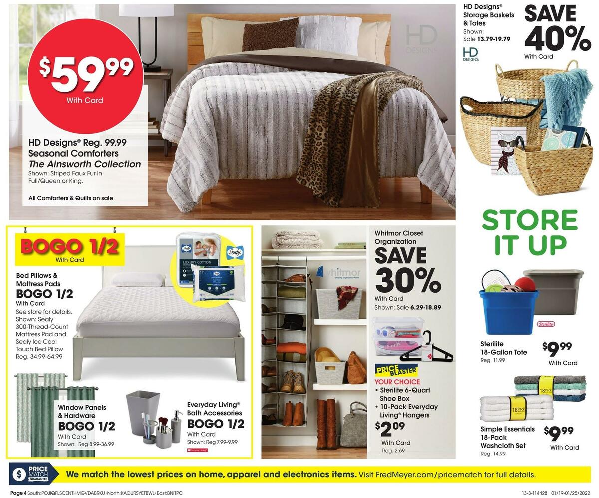 Fred Meyer General Merchandise Weekly Ad from January 19