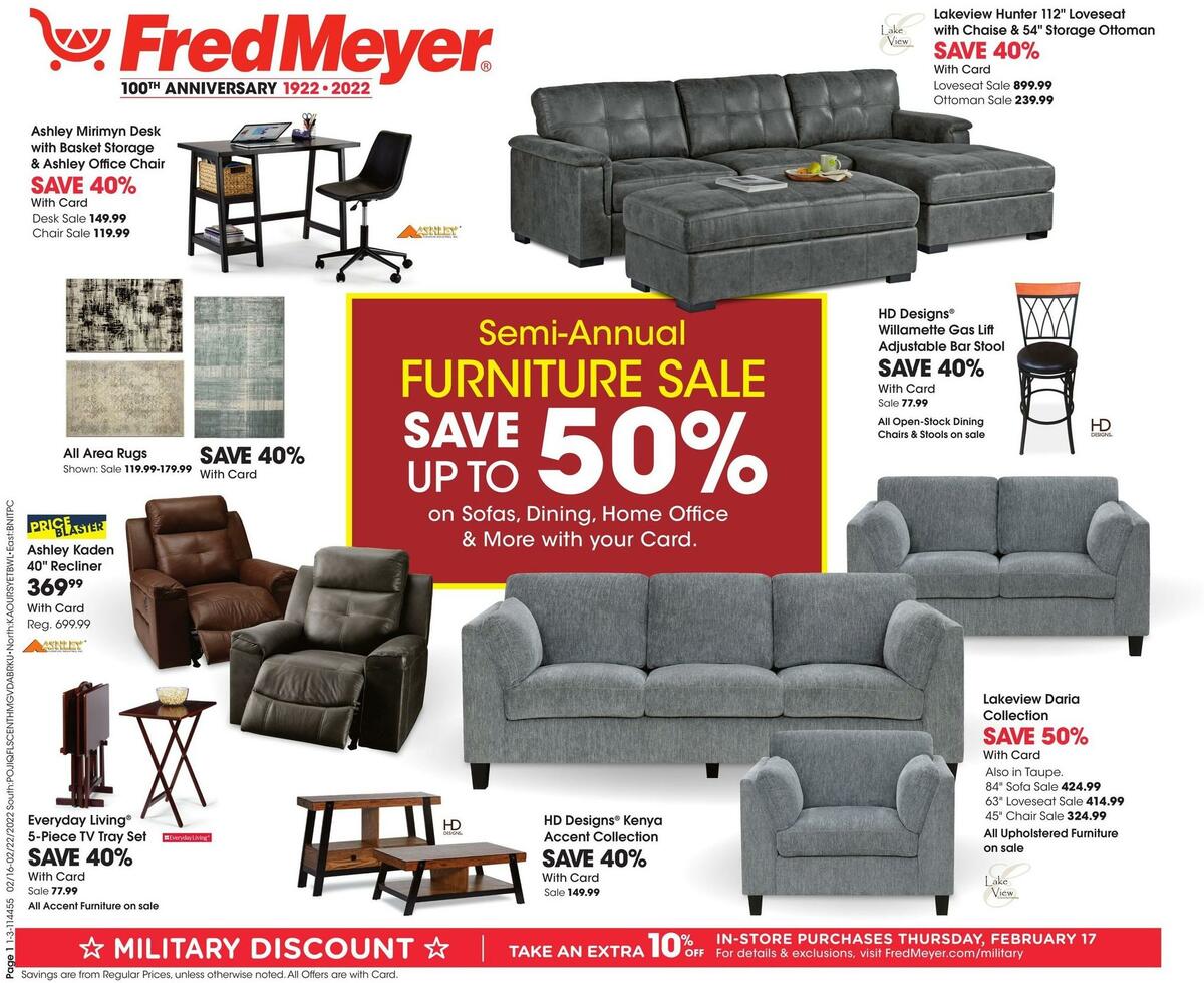Fred Meyer General Merchandise Weekly Ad from February 16
