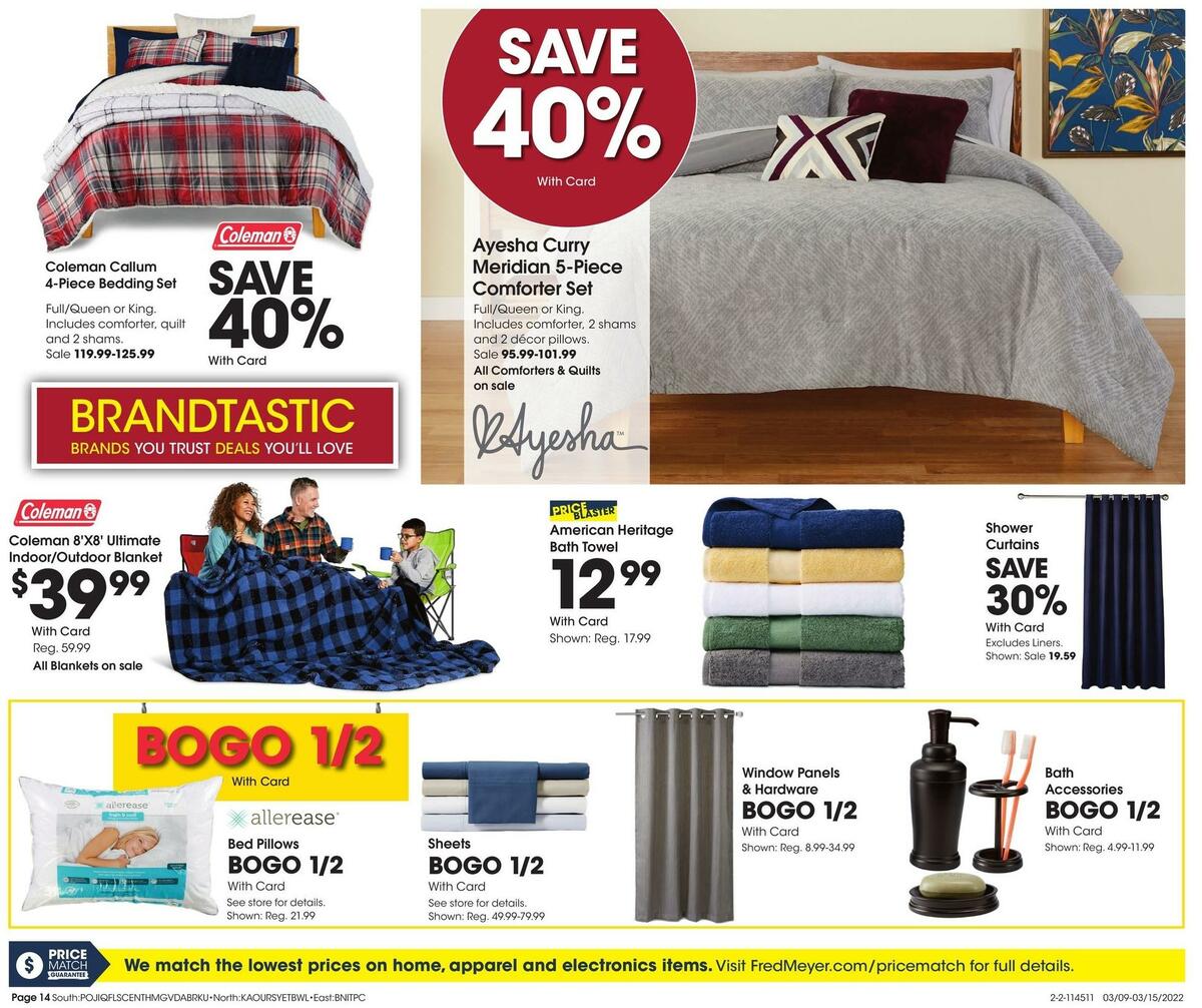 Fred Meyer General Merchandise Weekly Ad from March 9