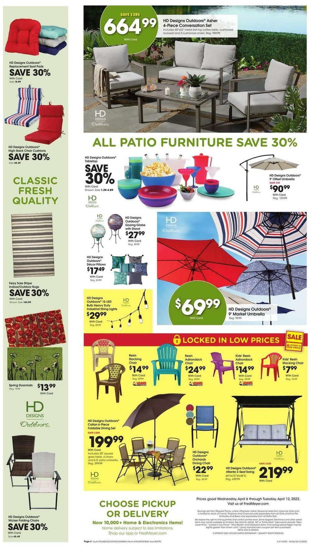 Fred Meyer Garden Weekly Ad from April 6