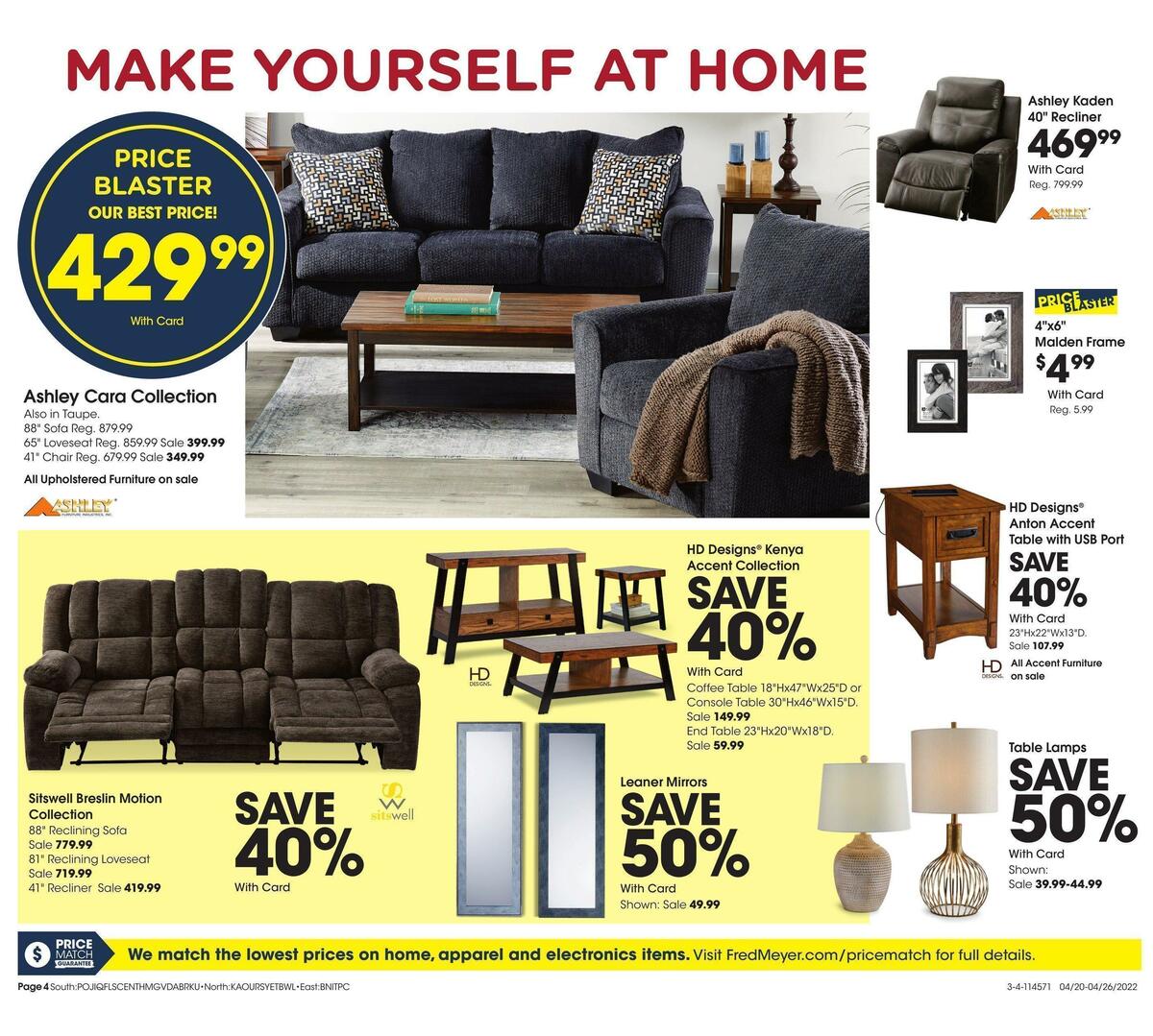 Fred Meyer General Merchandise Weekly Ad from April 20