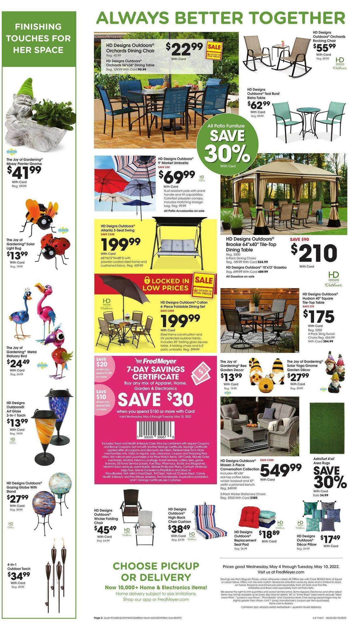 Fred Meyer Garden Weekly Ad from May 4