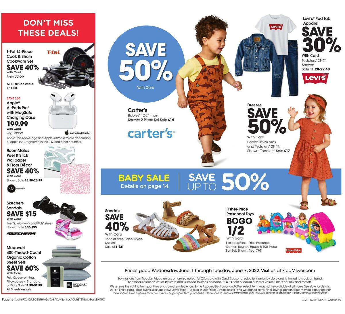 Fred Meyer General Merchandise Weekly Ad from June 1
