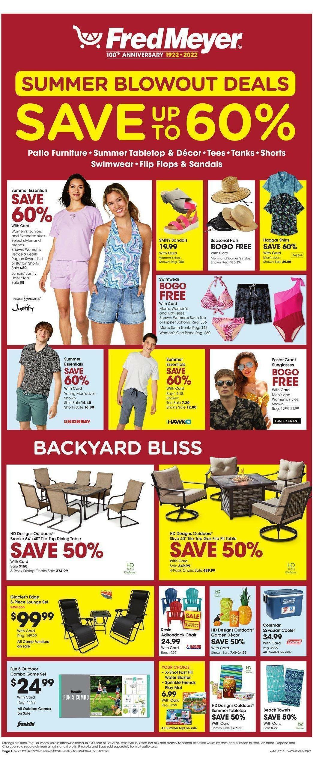 Fred Meyer General Merchandise Weekly Ad from June 22
