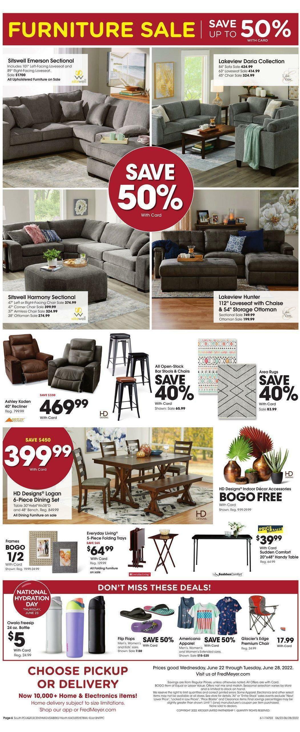 Fred Meyer General Merchandise Weekly Ad from June 22