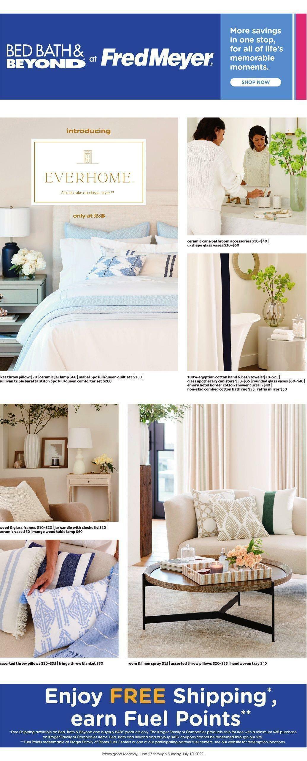 Fred Meyer Bed, Bath & Beyond Weekly Ad from June 27