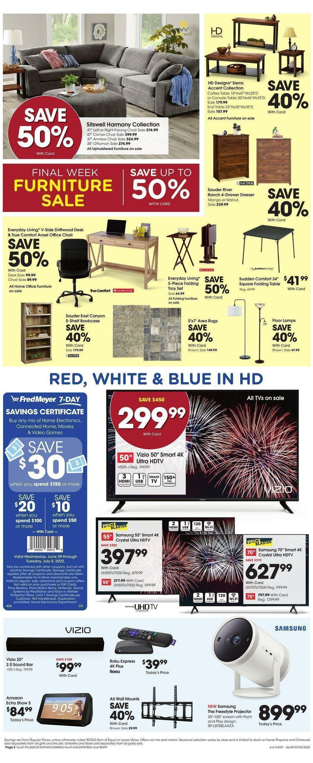 Fred Meyer General Merchandise Weekly Ad from June 29