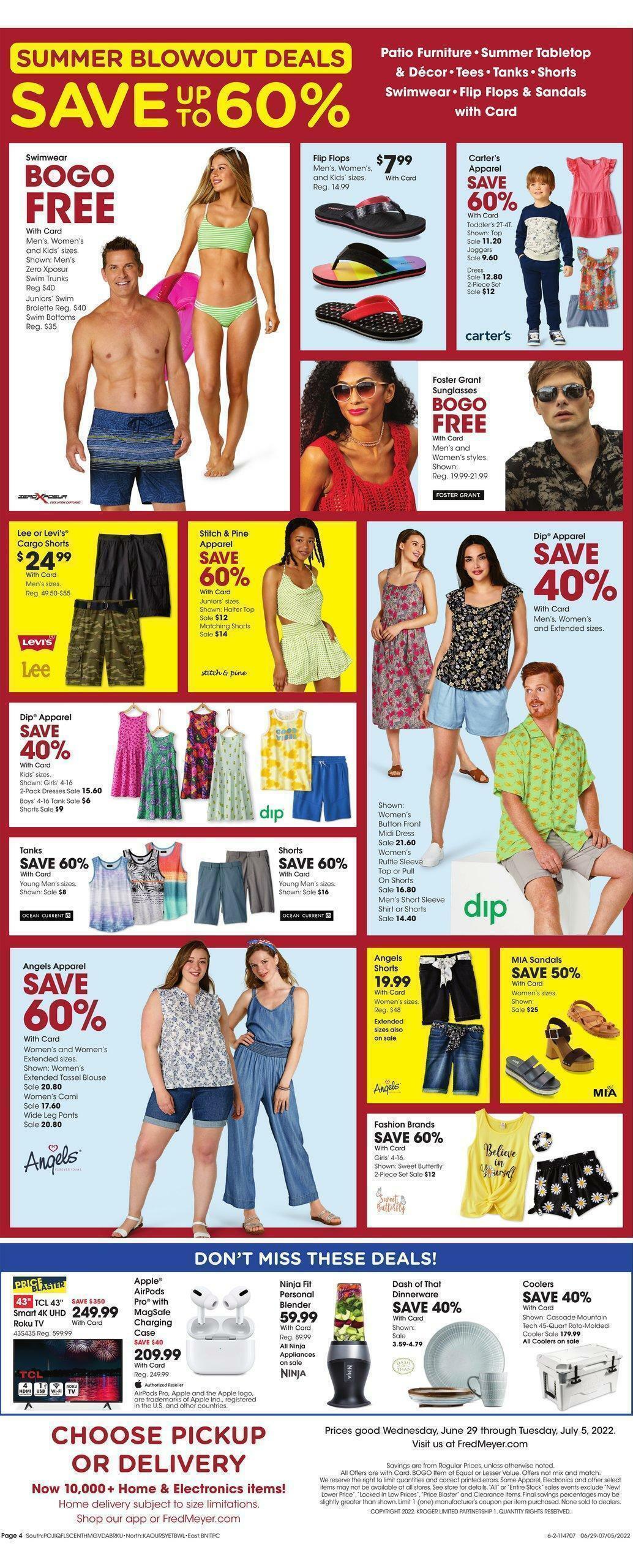 Fred Meyer General Merchandise Weekly Ad from June 29